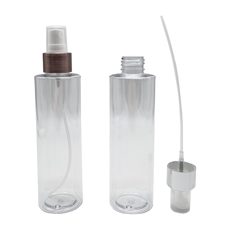 Flacon pulverizator transparent cu umăr plat