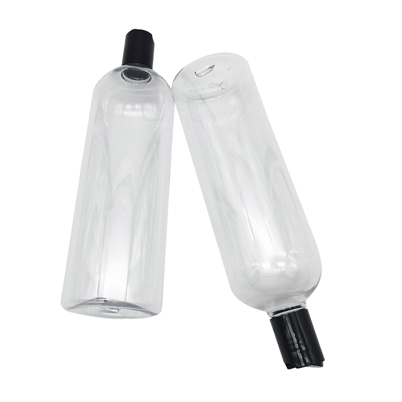 Flacon de gel de duș cu șampon și loțiune de corp transparentă